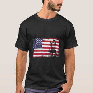 Disk Golf US Flag Disk Golf T-Shirt