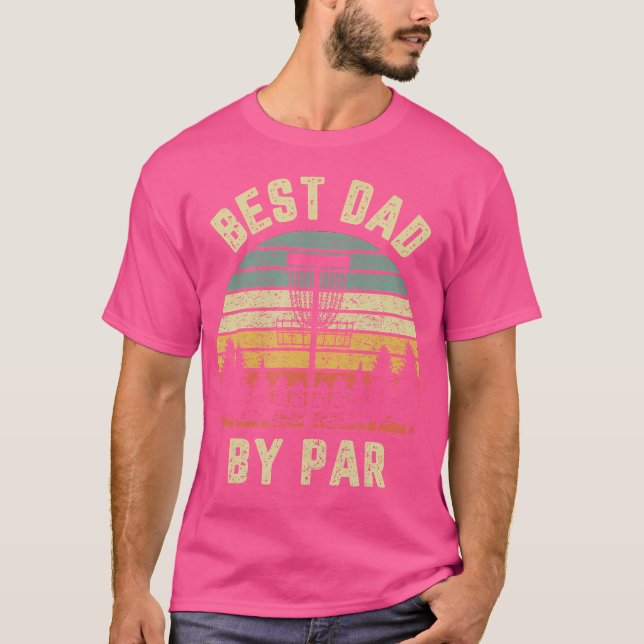 Disk Golf Vathers Bester Vater Par Funny Golf T-Shirt (Vorderseite)