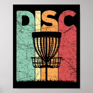 Disk Golf Vintag Frolf Retro Disk Golf Player Poster