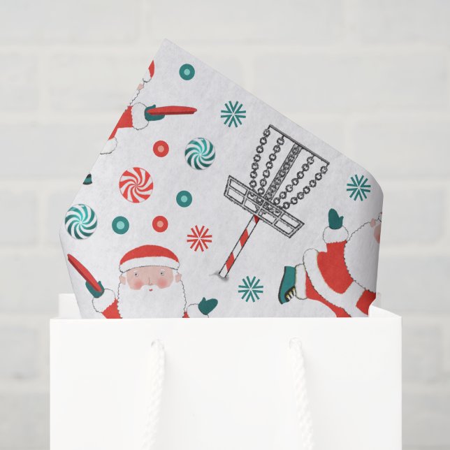 Disk Golf Weihnachtsfeiertag Seidenpapier (Geschenktüte)