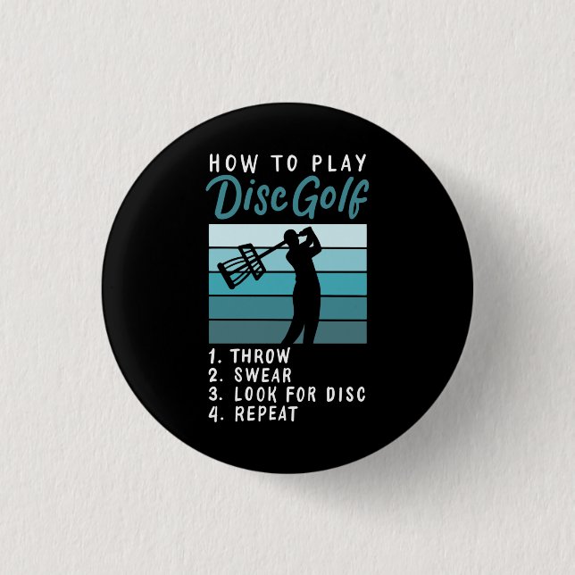 Disk Golf - Wie Sie Golf spielen Button (Vorderseite)