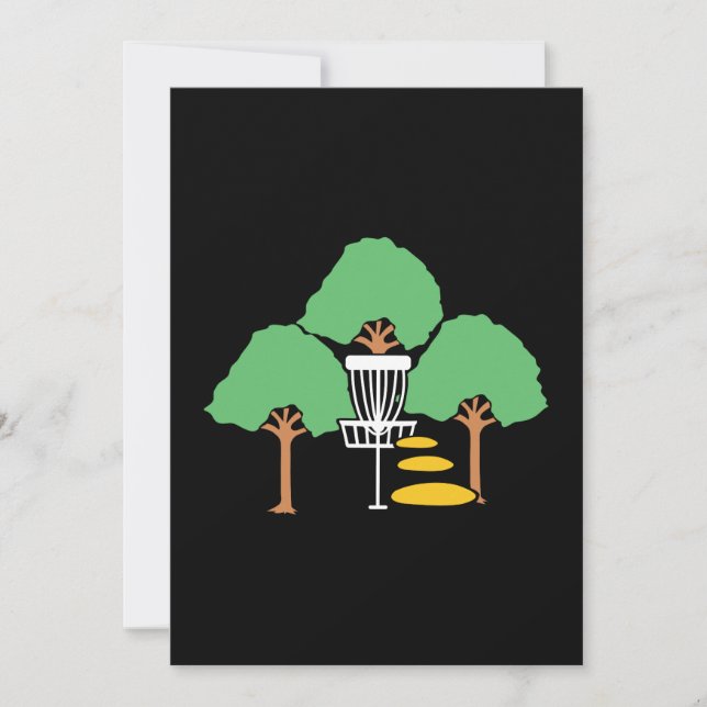 Disk Golf Woods Disk Golfer-Geschenk Einladung (Vorderseite)