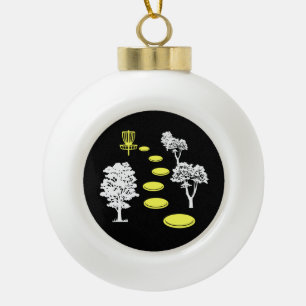 Disk Golf Woods Disk Golfer-Geschenk Keramik Kugel-Ornament