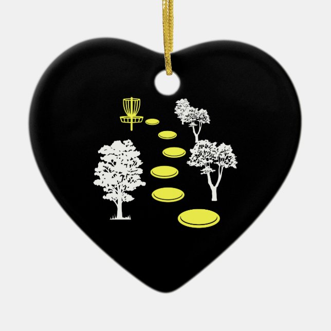 Disk Golf Woods Disk Golfer-Geschenk Keramik Ornament (Vorne)