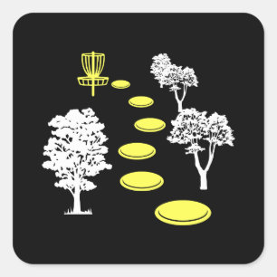 Disk Golf Woods Disk Golfer-Geschenk Quadratischer Aufkleber