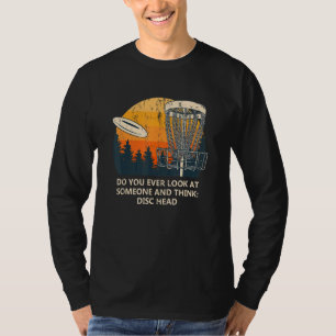 Disk Head Disc Golf Outdoor Game Golfer Field Game T-Shirt