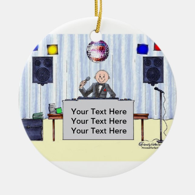 Disk Jockey/MC - Männlich Keramik Ornament (Vorne)