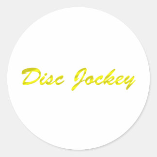 Disk Jockey Runder Aufkleber