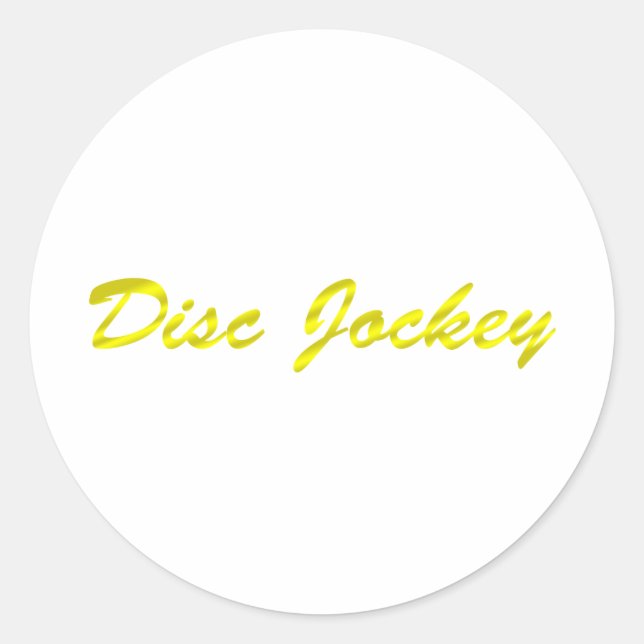 Disk Jockey Runder Aufkleber (Vorderseite)