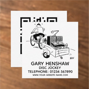 Disk Jockey Square Business Card Quadratische Visitenkarte