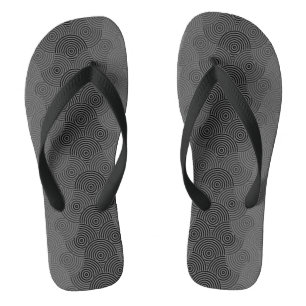 Disk Pattern 02.Gray Lgrey BG Flip Flops