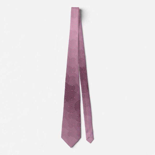 Disk Pattern 02.Gray Pink BG Krawatte (Vorderseite)