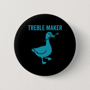 Diskantmacher Lustige Gans Musiklehrer Nd _1 Button