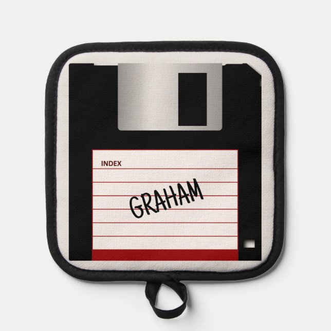 Diskette Computerwissenschaft Klassiker Geek-Koch Topflappen (Vorderseite)