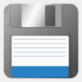 Diskette Quadratischer Aufkleber