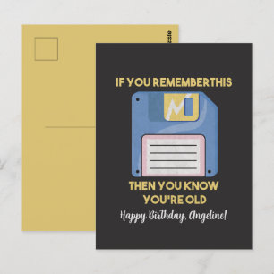 Diskette: Wenn du dich daran erinnerst, bist du al Postkarte