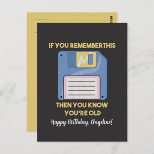 Diskette: Wenn Sie sich daran erinnern, sind Sie a Postkarte