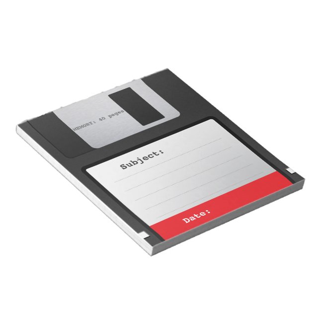Disketten-Notizblock Notizblock (angewinkelt)