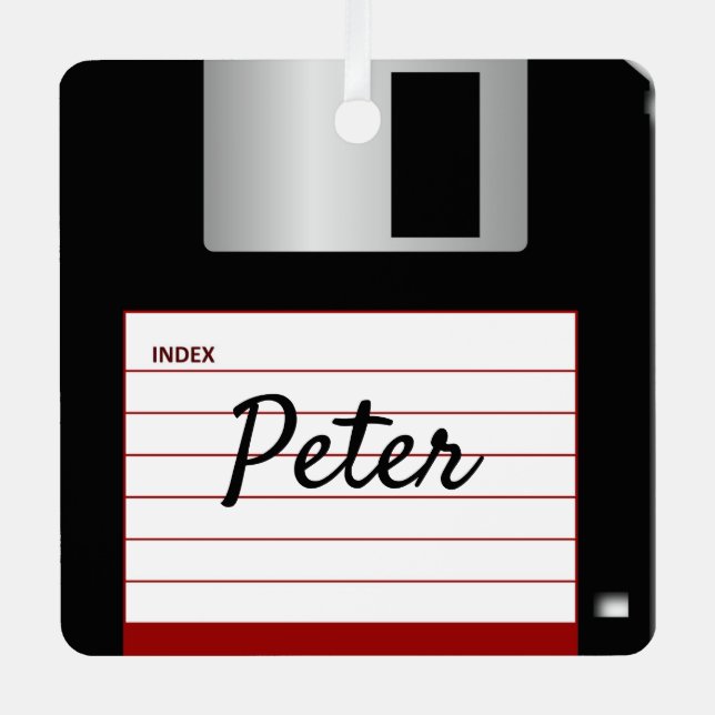 Diskettenrückgabe Computer Metal Square Ornament Aus Metall (Vorderseite)