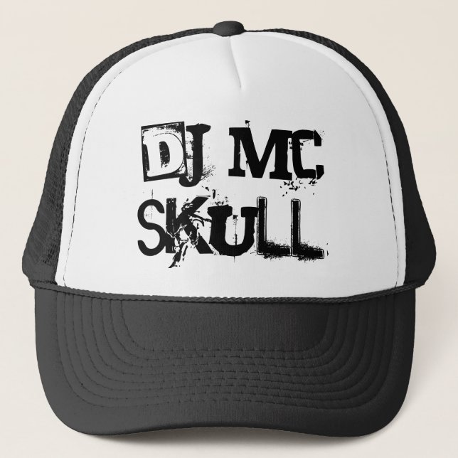 DISKJOCKEY MC SKULL TRUCKERKAPPE (Vorderseite)
