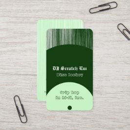 Diskjockey Vinyl Record Scratch Look Visitenkarte