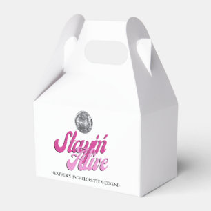Disko Ball Bachelorette Stayin Alive Hangover Kit Geschenkschachtel