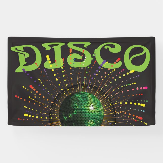 Disko Ball Dance Party Retro 70er Event Banner (Horizontal)