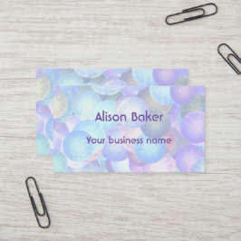 Diskobälle in pastellfarbenen Regenbogenfarben - 3 Visitenkarte