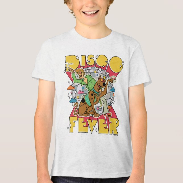 Diskofieber mit Scooby und Shaggy Tri-Blend Shirt (Vorderseite)