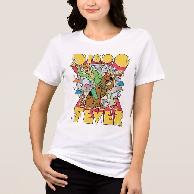 Diskofieber mit Scooby und Shaggy Tri-Blend Shirt (Vorderseite)