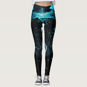 Diskothek Ball Glare, Nachtklub Hintergrund. Leggings