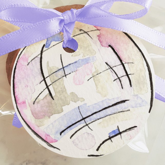 Diskothek Ball Personalisiertes Geschenk Geschenkanhänger (Disco Ball Watercolor Personalized Gift Favor Tags)