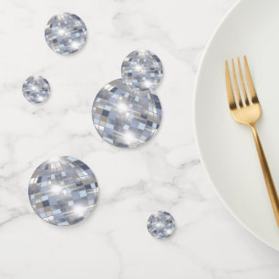 Diskothek Ball Silver Sparkard Konfetti