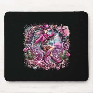 Diskothek Ball Tattoo Pink Cowboy Cowgirl Mousepad