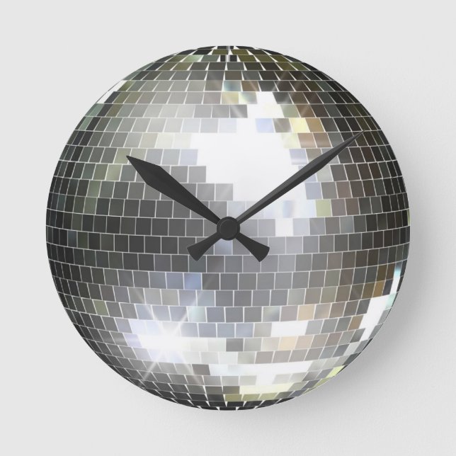 Diskothek Ball Wall Clock Runde Wanduhr (Vorderseite)