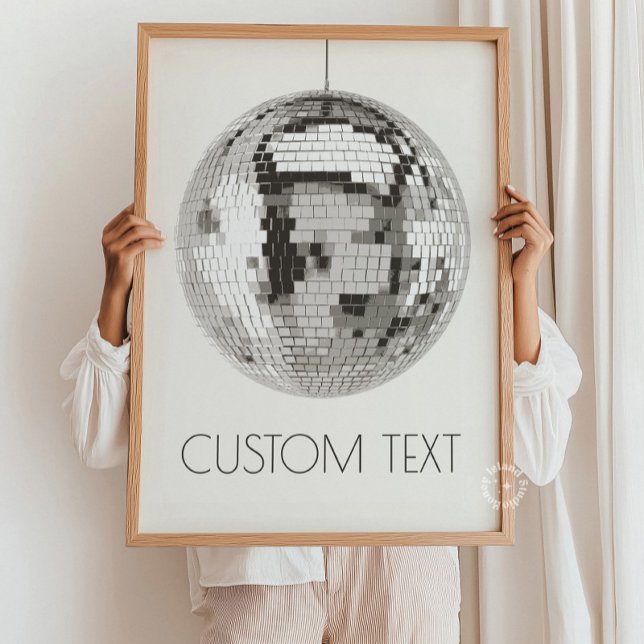 Diskothek Ball Wall Personalisiert Poster (Disco Ball Wall Art Personalized)