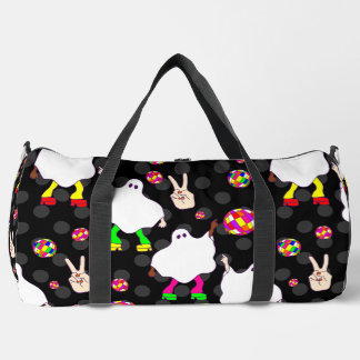 Diskothek halloween african ghost black duffle bag