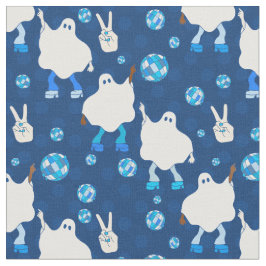 Diskothek halloween african ghost blue stoff