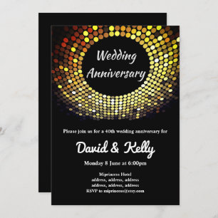 Diskothek, Vintag, Tanzhochzeit, Jubiläum einladen Einladung