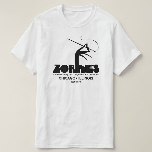 Diskothek Zorine Restaurant, Chicago, IL T-Shirt (Design vorne)