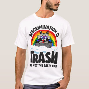 Diskriminierung ist Mülleimer-Regenbogenflagge T-Shirt
