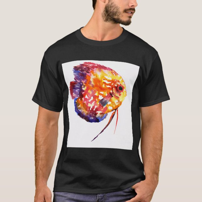 Diskus, Regenbogenfarben, gelb rot, blau T-Shirt (Vorderseite)