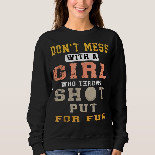 Diskus wirbelnde Scheiße treiben Diskus Mehr Mädch Sweatshirt (Vorderseite)