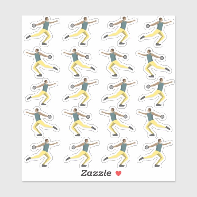 Diskusauskragen Aufkleber (Blatt)