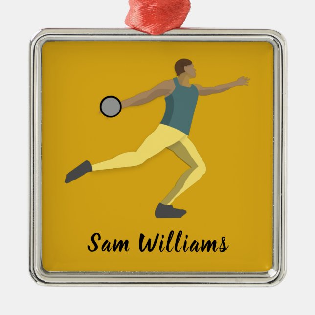 Diskusauskragen Ornament Aus Metall (Vorne)