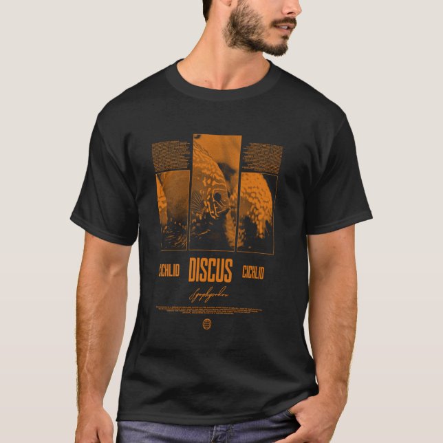 Diskusfisch Buntbarsch Aquariumfisch Pfleger T-Shirt (Vorderseite)