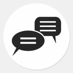 Diskussion Runder Aufkleber