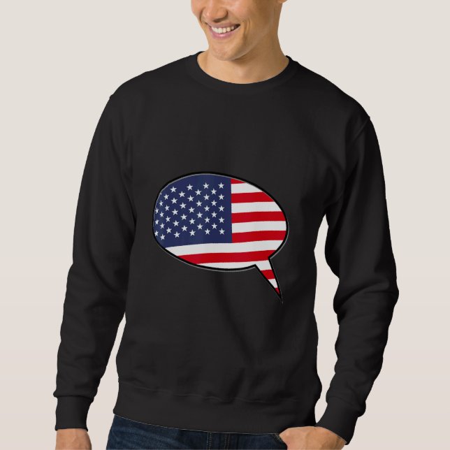 Diskussion über Politik Sprechblase Sweatshirt (Vorderseite)