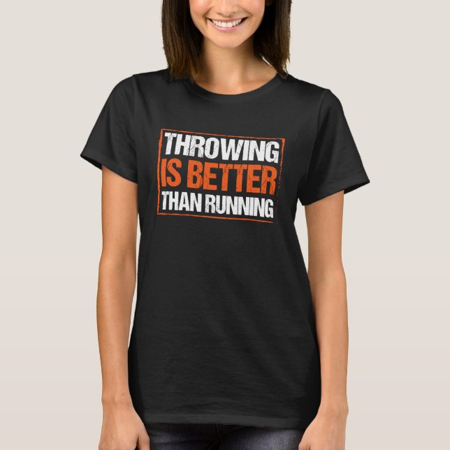 Diskuswerfer Leichtathletik Werfer Co T-Shirt (Vorderseite)