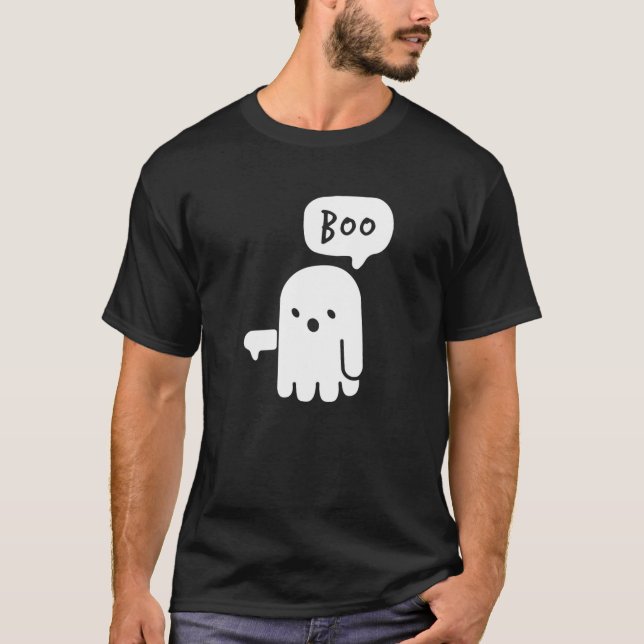 Dislike Ghost Boo Halloween Funny Halloween Costum T-Shirt (Vorderseite)